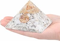 Vista 8 de Cristales de protección de Yaxaita de pirámide de orgón de 2.165 in, suministros de reiki, pirámide de organito para buena suerte, regalo