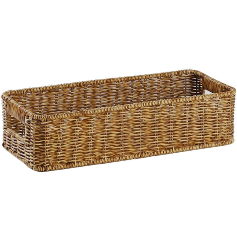 Zerodeko Braided Rattan Animated Storage Basket 15.5 x 35.5 x 9 cm Desk Organiser for Small Items Baby Room and Household Keep Order