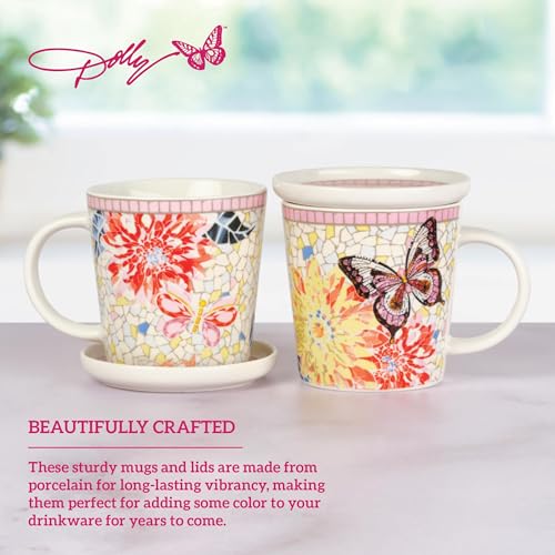 Set de 2 mugs con tapa Dolly Parton Mosaic miniatura 4
