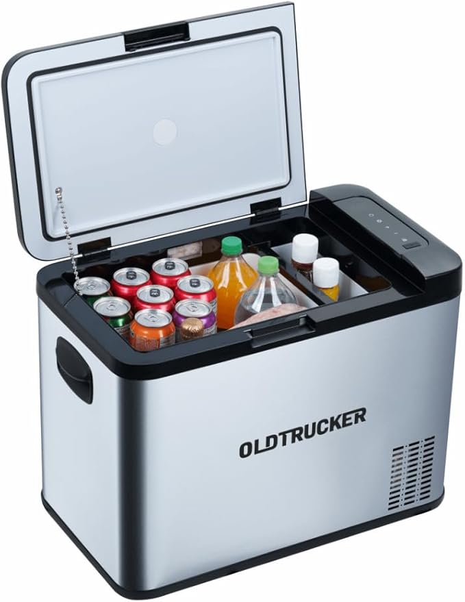 Geladeira Portátil Caminhão Camping Motorhome 35 Litros 12v 24v 110v 220v com Bluetooth - Old Trucker