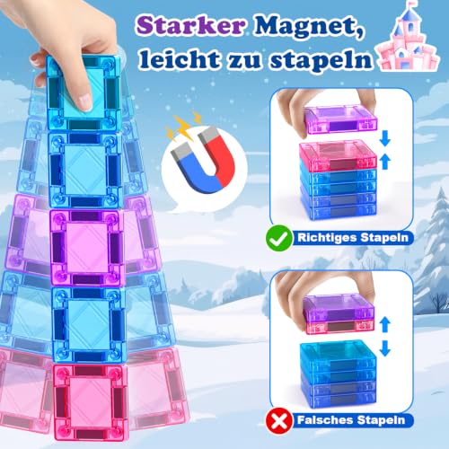 Kaysaitoy Magnetische Bausteine 40PCS Mini Magnetbausteine Reiseset Spiel – Ansicht 4