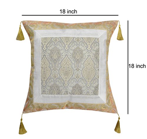 Image of Lalhaveli Home Decorative Party Decor Best Choice for Home Decor Purpose, Decorate Your Bedroom & Living Room. You Can Gift As Well.Single Cushion Cover 18 x 18 inch (White)
