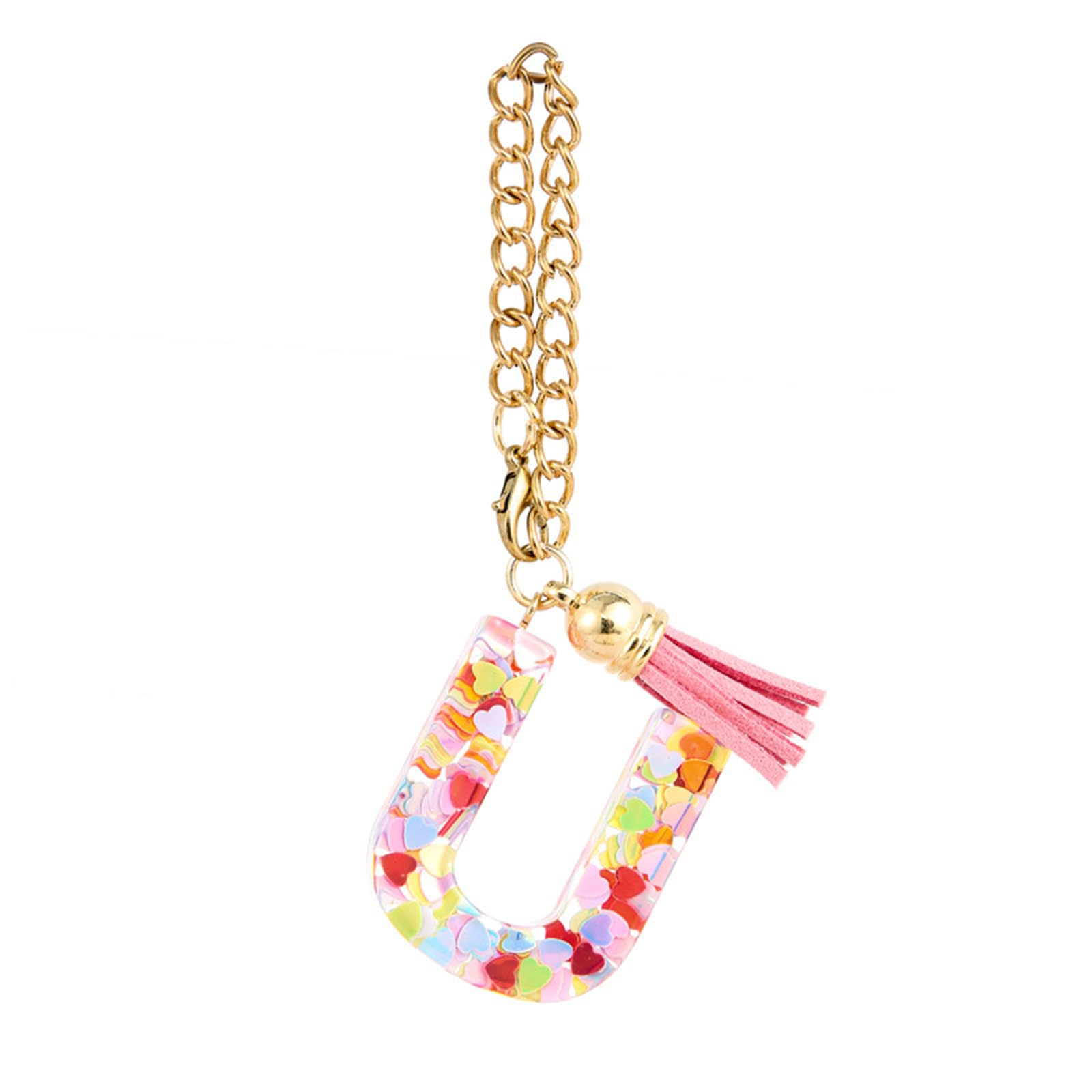 Unique Letter Charm Cup Accessories Initial Chain Cup Decoration Personalized Keychain Pendant Jewelry Water Bottle Charms
