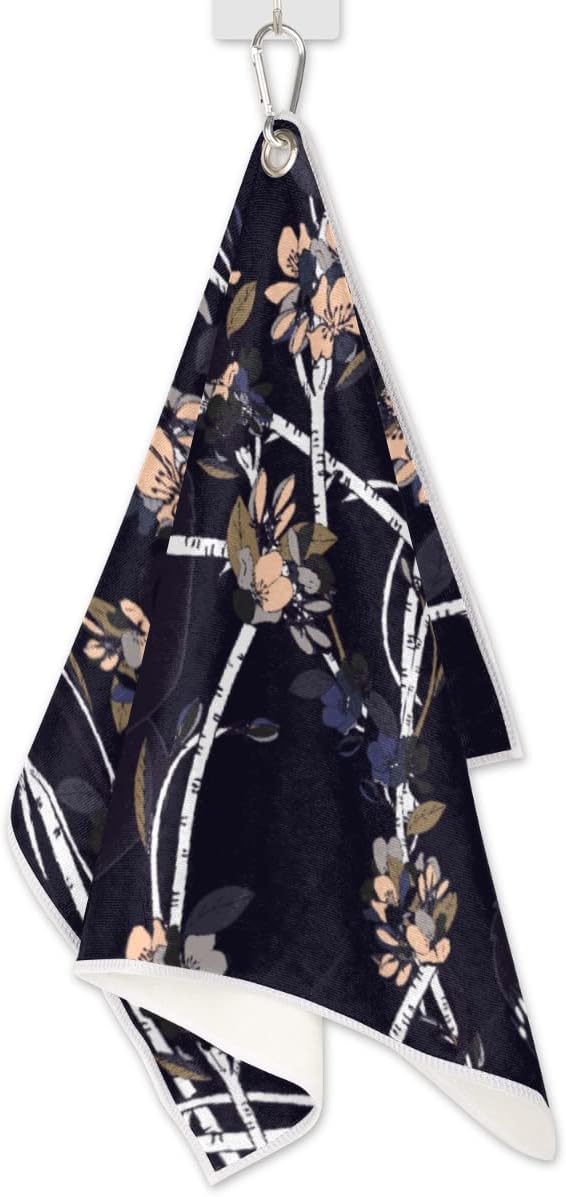 Stupid Cute Panda Golf Towel Microfiber Club Cleaner with Carabiner Clip Water Absorption Quick Dry Golf Towels for Women Men Golf Accessories 15 X 24 Inch