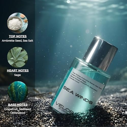 Image of Eau De Parfum for Woman & Man | Long Lasting Fresh & Clean Marine Fragrance | Premium Luxury Perfume | Everyday Use Scent | Ideal Gift for Him & Her - 30ml (Sea Winds)