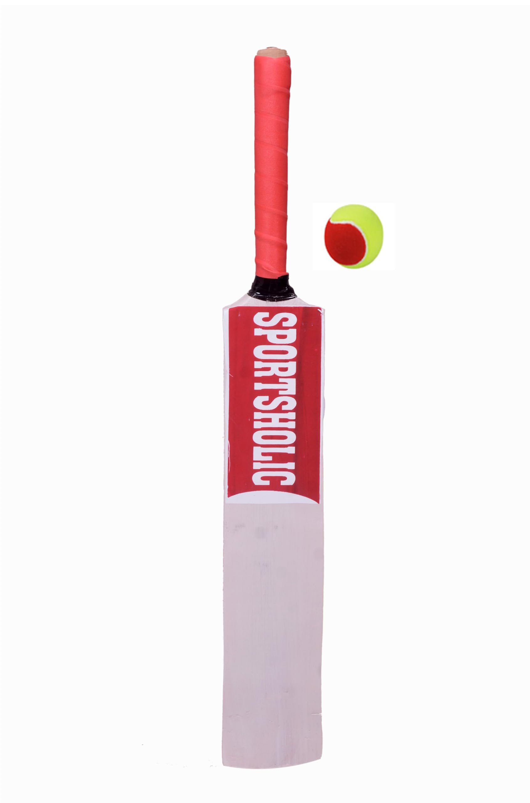 Small Size Wooden Cricket Bat with 1 Tennis Ball for Kids 5 to 7 Years-image-30