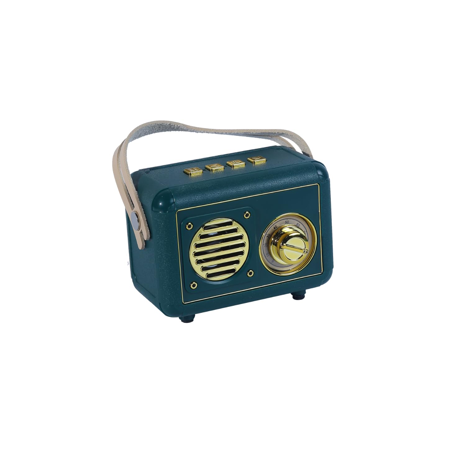 Vintage Radio Retro Bluetooth Speaker,Old Fashioned Classic Style,Enhanced Bass Retro Wireless Vintage Speaker with TF Card Slot,for Travel, Home, Beach, Kitchen - Teal