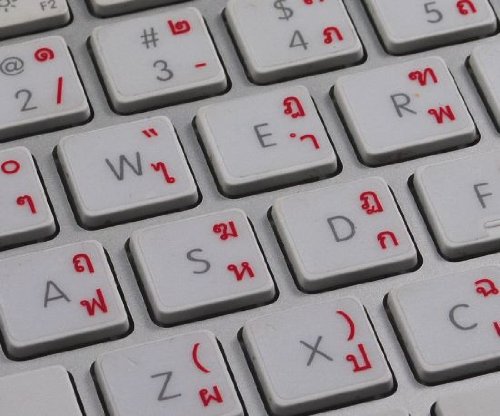 Thai Sticker For Keyboard With Red Lettering Transparent Background Is Compatible With Apple #TOP2