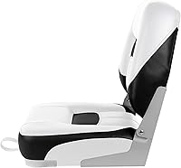 Vista 2 de Asiento plegable para barco con respaldo bajo de dos tonos, blanco/negro