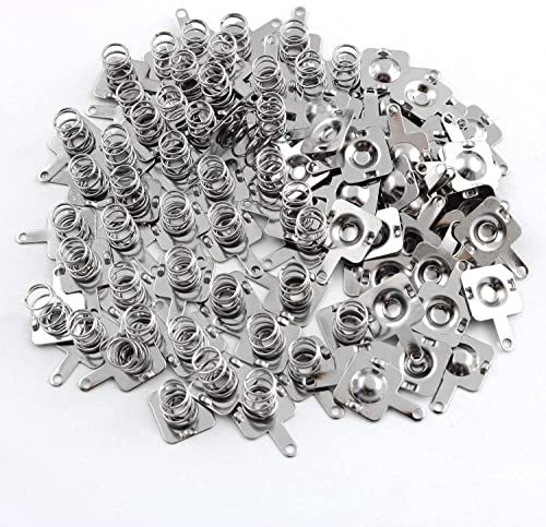 JCBIZ 50pcs AAA Battery Positive-Negative Conversion Contact Spring Nickeling Plate 10x9mm