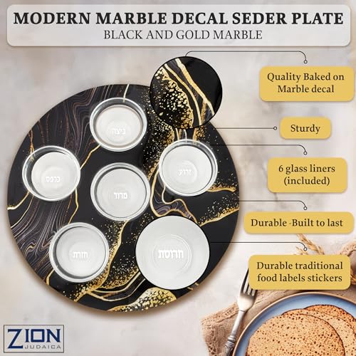 Placa Seder de aluminio y mármol artístico negro con vasos de vidrio refinados 5