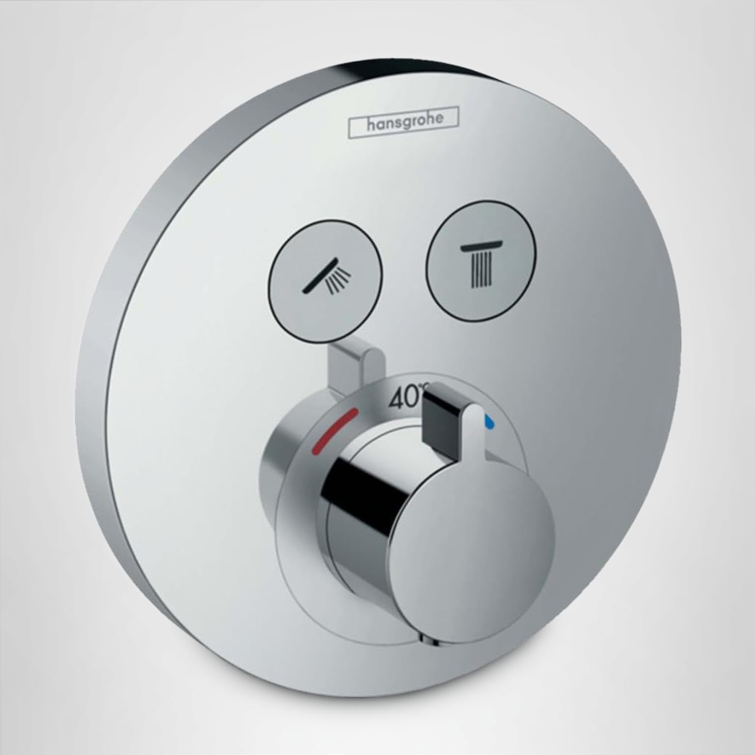 hansgrohe ShowerSelect S thermostatic mixer for 2 outlets, chrome hansgrohe ShowerSelect S thermostatic mixer for 2 outlets, chrome