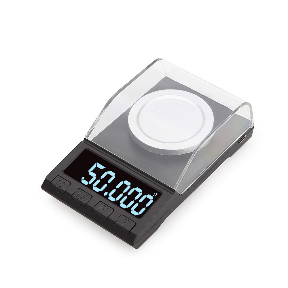 ELBME® Portable Digital Scale Gold Jewelry Scale Powder Scale Mini Pocket Electronic Scale Professional Digital Milligram Scale High Precision 50g*0.001g DH-8068_1-image-6