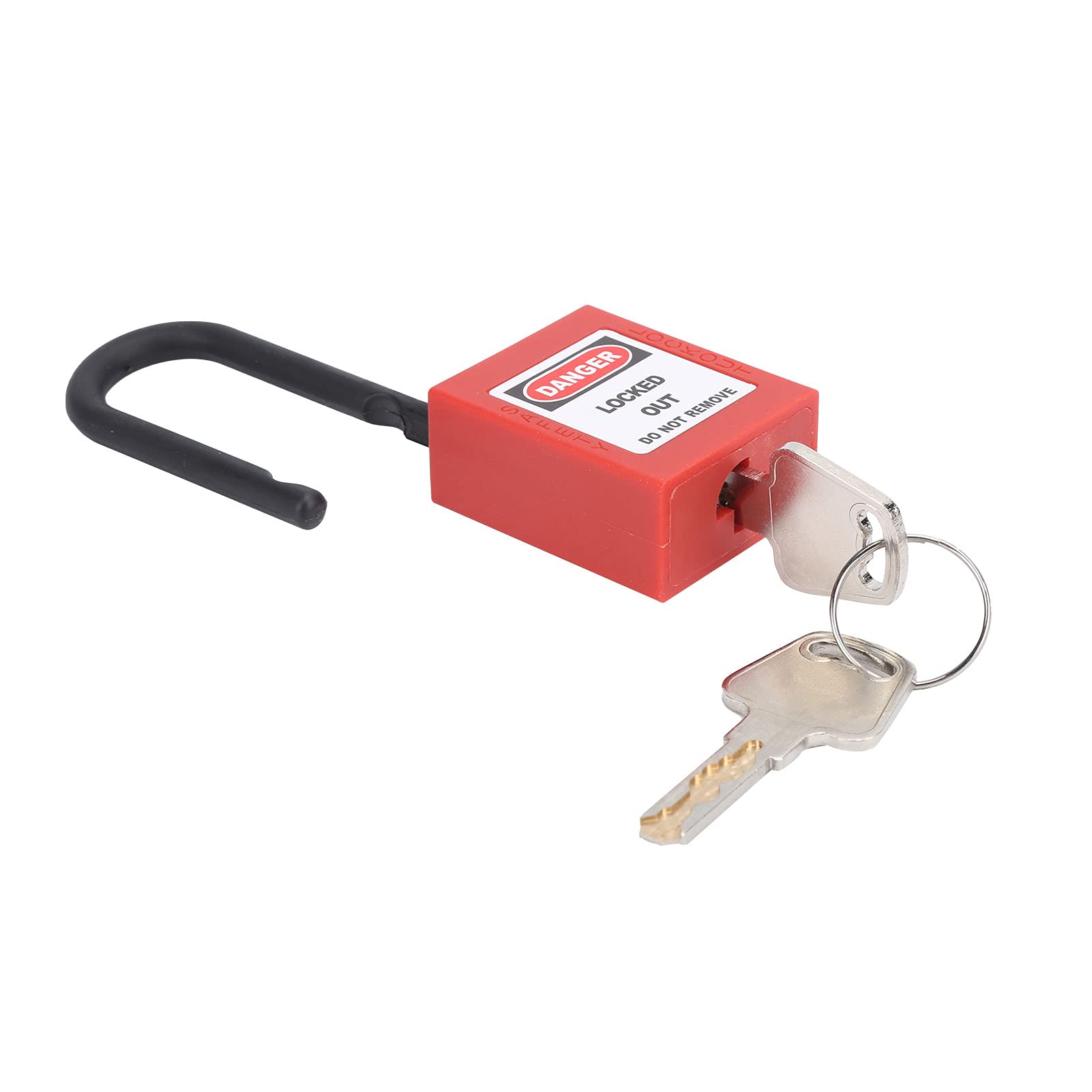 Zamki Lockout Tagout, Kłódki Lock Out Tag Out 1,8 X 1,6 X 0,8 Cala Zestaw Nylonowych Blokad z 2 Kluczami do zastosowań Związanych z Blokadami Elektrycznymi