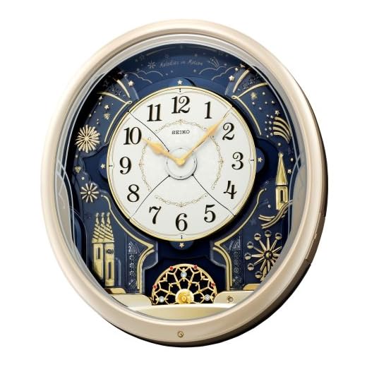 SEIKO Melodies in Motion Wall Clock, Starry Night