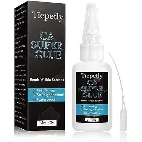 30g Super Glue Clear, Strong Adhesive, Super Glue Fast Drying, Glue for Bonding Plastic, Metal, Glass, Ceramic, Wood, Leather, Rubber, Stone, Shoes and More Cover