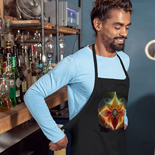 Mandala Apron - Geometric Art Cooking Apron - Kaleidoscope Apron For Men For Women - White #TOP1