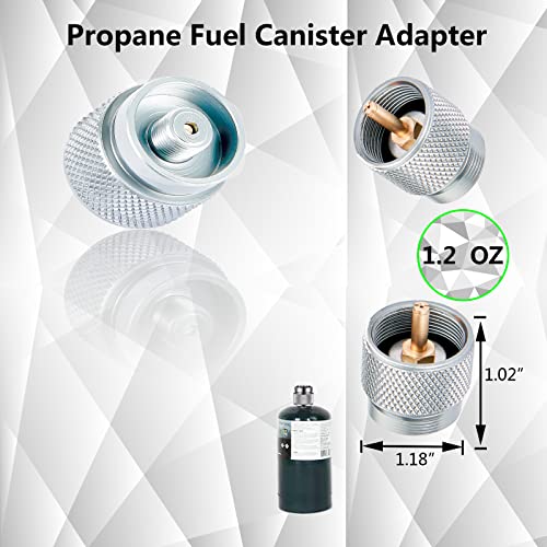 Butane Refill Adapter Isobutane Fuel Canister Isobutane Canister Butane Propane Adapter With Exhaust Air Pressure Button / Great For Jetboil Fuel Canister  En417 Lindal Valve Canister Shifter / Backpacking Camping Stove Adapter #TOP3
