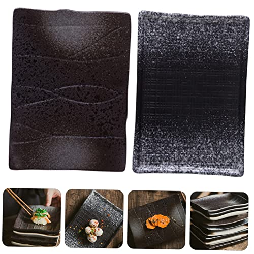 Platos rectangulares para sushi estilo japonés cerámica 2 pcs miniatura 3