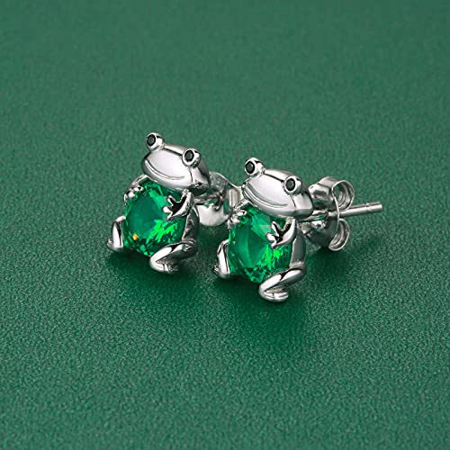 Saida, Frog Earrings 925 Sterling Silver for Women Teen Girls Animal Lover Stud Earrings Jewelry Birthday Gift2