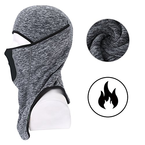 Balaclava-Ski Mask Winter Thicken Outdoor Face Mask Windproof Warmer Hood Grey - Thumbnail 3