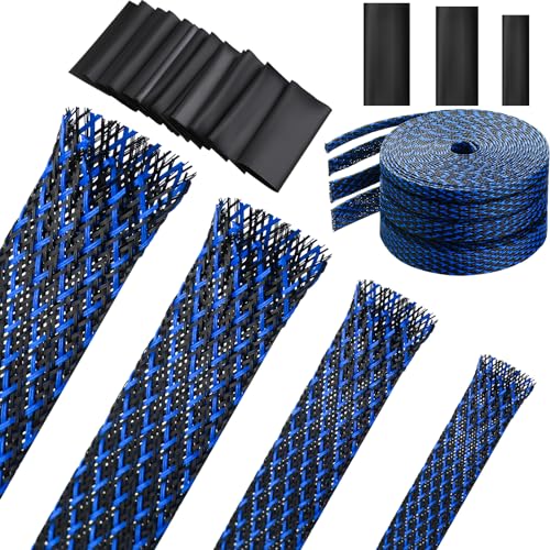Gaine tressée extensible de 20m pour ranger les câbles d'ordinateur et de salon