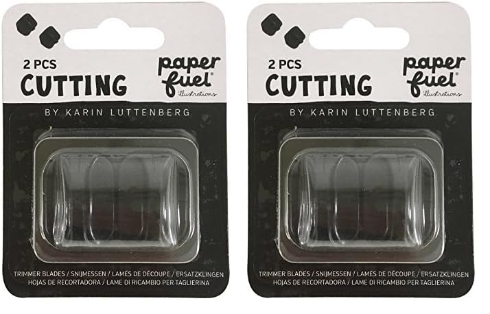 Paperfuel Replacement Blades for Cutting and Scoring Board | 2 Pieces, Plastik/Metall, Schwarz, 10,2 x 8,5 x 1,5 cm, 2-Einheiten (Packung mit 2)