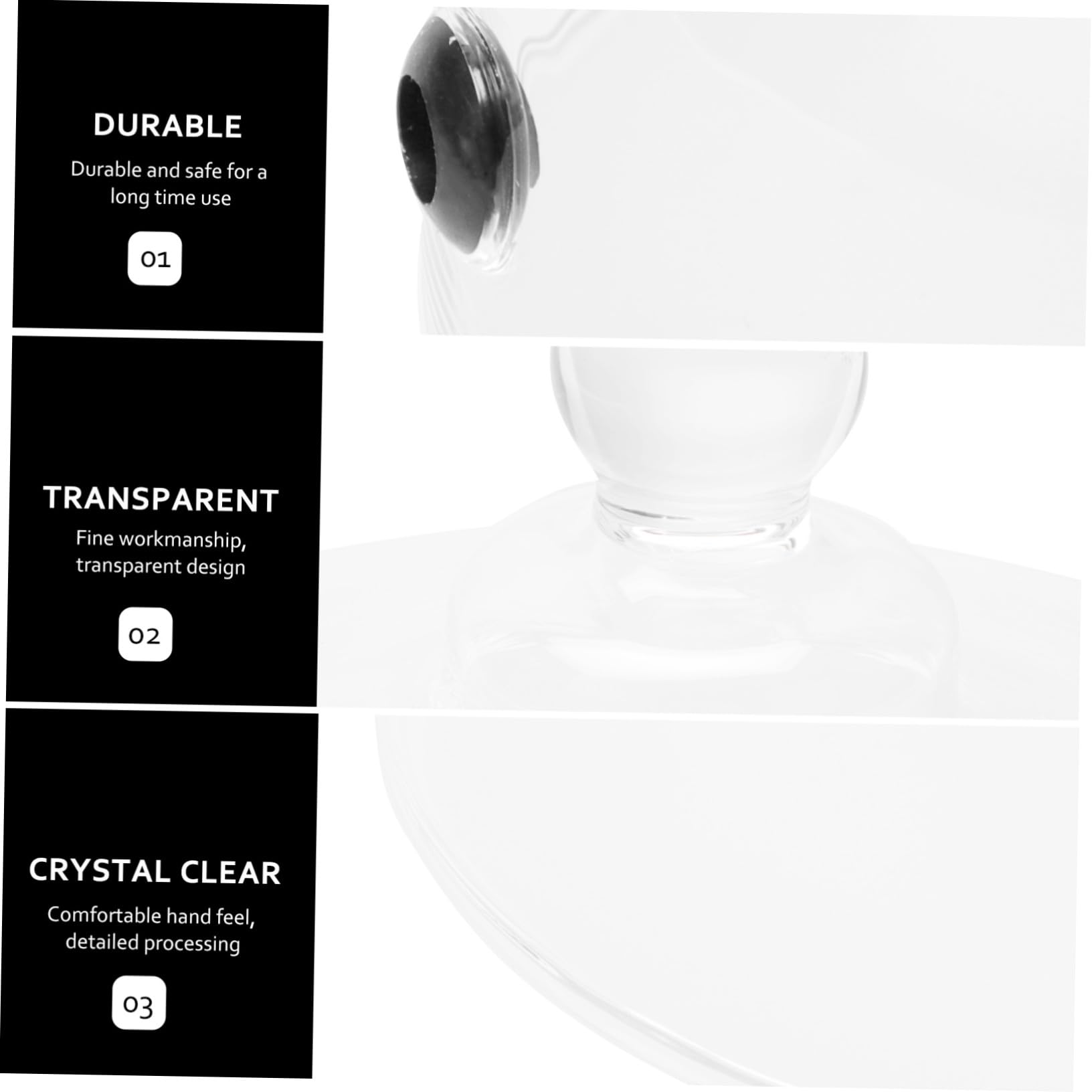 de Vidrio para Alimentos Transparente Tapa para Pasteles y Pan Protector de Postres con Asa Fácil de Limpiar y Almacenar para Frutas y Repostería Cocina y Profesional