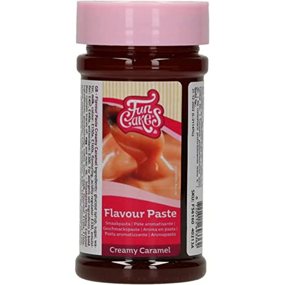 FunCakes Flavour Paste Creamy Caramel: Food flavourings, Great Taste, Perfect for Cake Decorating, Suitable for Batter and Fillings. 100 g.