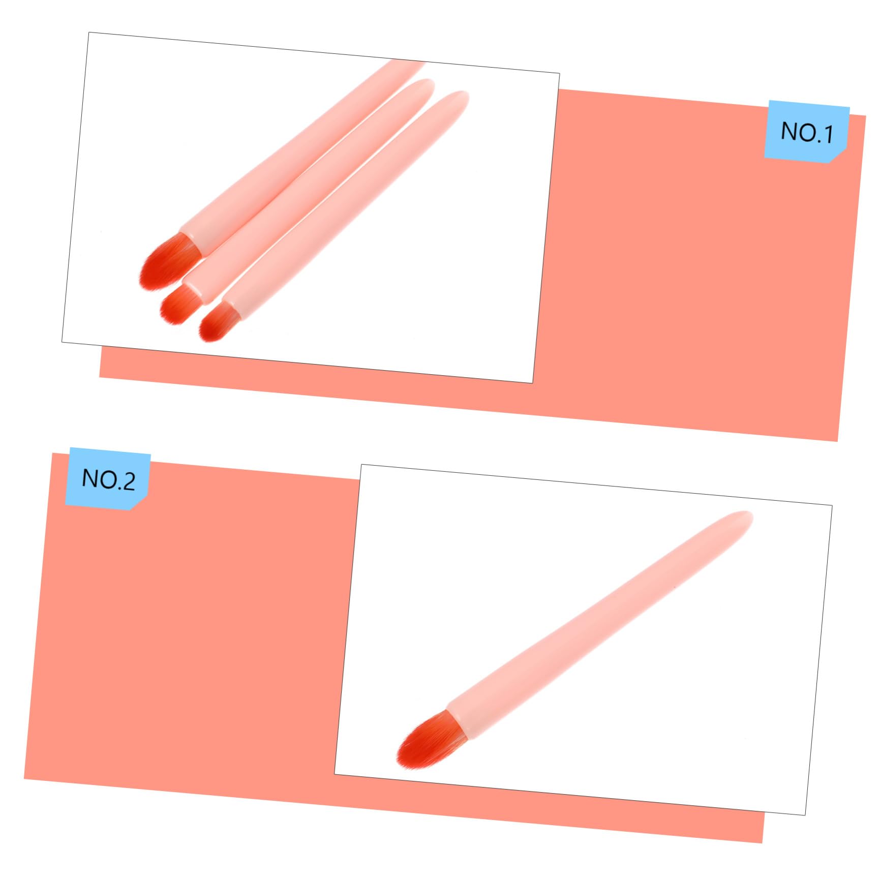 Healeved Pennelli Da Trucco Portatile Per Viaggi Set Di Pennelli Cosmetici Morbidi e Flessibili Per Donne Con Scatola Da Viaggio Arancione