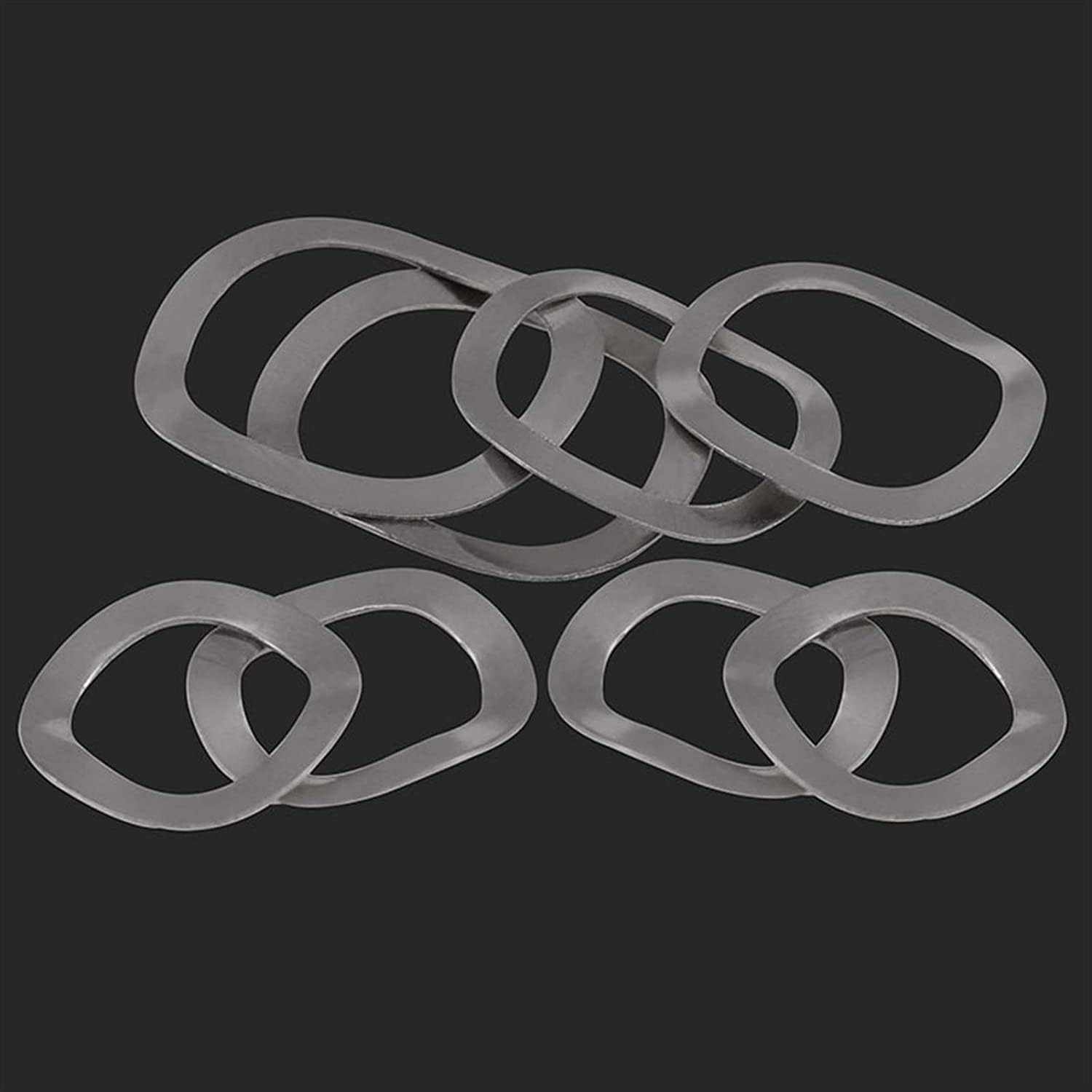 Metal washers,Spring Expansion 304 Stainless Steel Three Crest Washer Wave Washer Wave Spring Washer Elastic Washer, Good Flexibility (Inner Diameter:M41 x 51 x 0.5) (Size : M12 x 18 x 0.3)