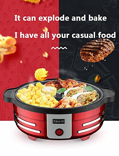 SZDYQ Popcornmaschine für Zuhause, 6 Tassen, 850w Elektrisches Rühren mit Quick-Heat-Technologie, Abnehmbares Heizfläche… – Bild 3