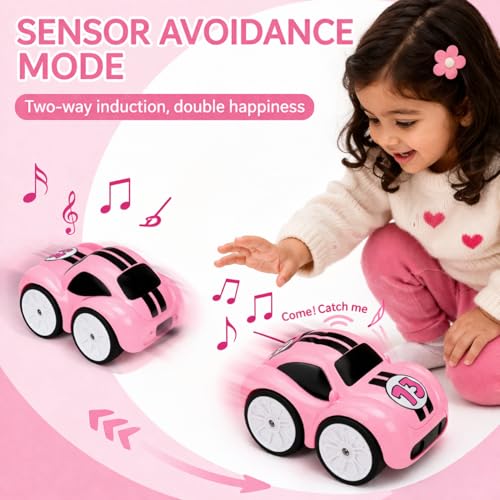 Image of Magic Induction RC Intelligent Sensor Car - 2.4GHz Remote Control Mini Car with Smart Music & LED Lighting, Line Sensing Infrared, Educational Racing Toy (Pack of 1)(Colour as per Stock)