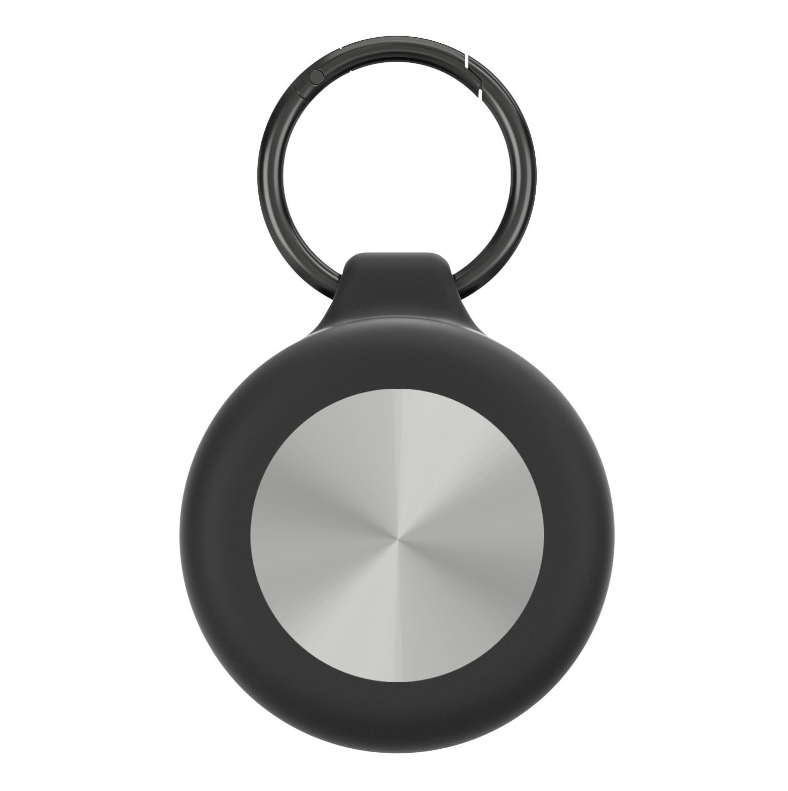 Edelstahl Grinder Travel ⌀ 42 mm – 2-teiliger Mini Grinder aus Edelstahl mit schwarzer Silikonhülle & Karabiner – kompakt, robust, stilvoll für unterwegs