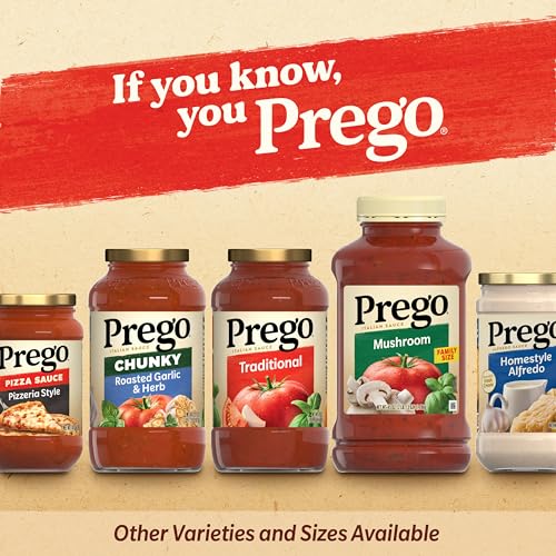 Image of Prego Pasta Sauce, Traditional Italian Tomato Sauce, 24 Ounce Jar (Pack of 12)