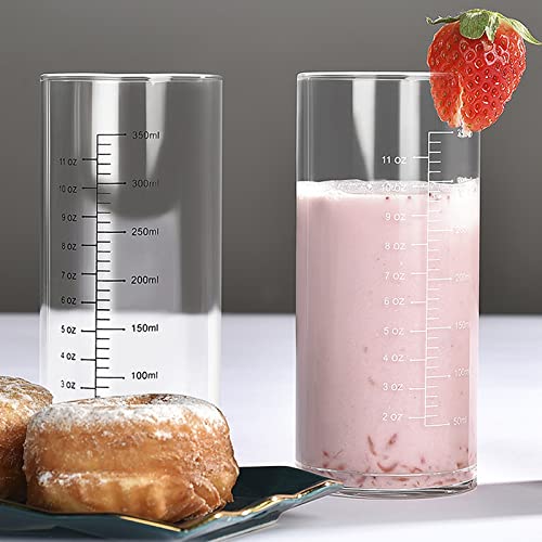 Vaso medidor vidrio borosilicato 350 ml resistente miniatura 4