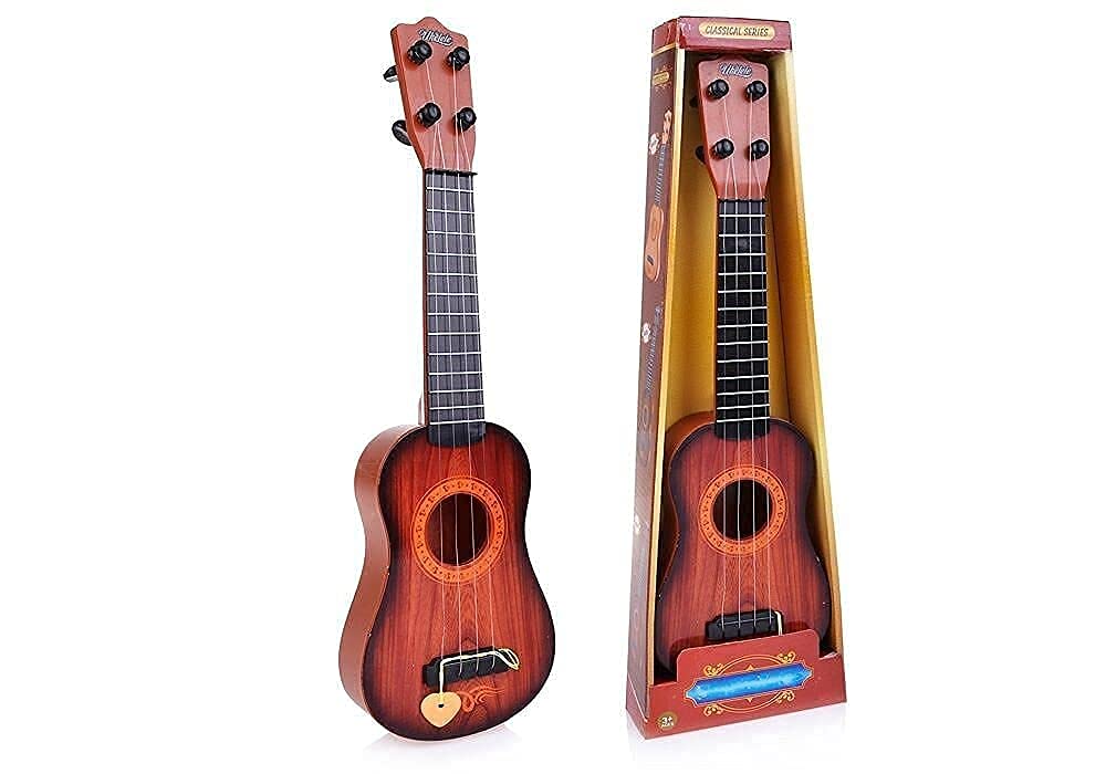 Mayank & Company Small 4 String Classical & Musical Mini Guitar Instrument Learning Toys for Kids//Acoustic Guitar Toy-image-42