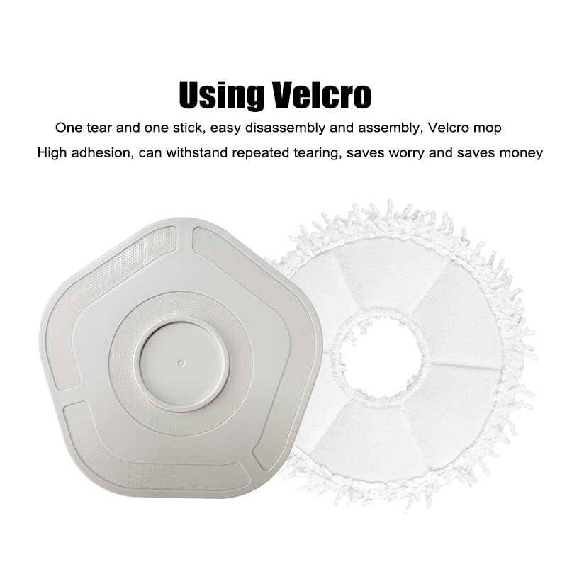 Panni Di Ricambio Per Aspirapolvere Robot Bot W10 / W10 Pro - 6 Pezzi + 2 Supporti - Panni In Microfibra Antipolvere - Facili Da Sostituire - 5