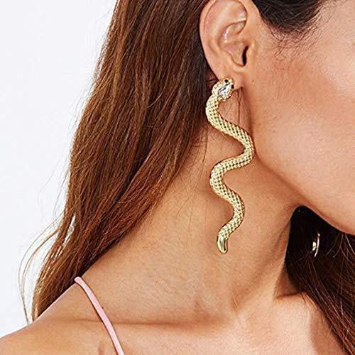 Vintage Animal Snake Dangle Earrings For Women Antique Gold Color Ethnic Long Tassel Drop Earrings Jewelry (Silver) #TOP4