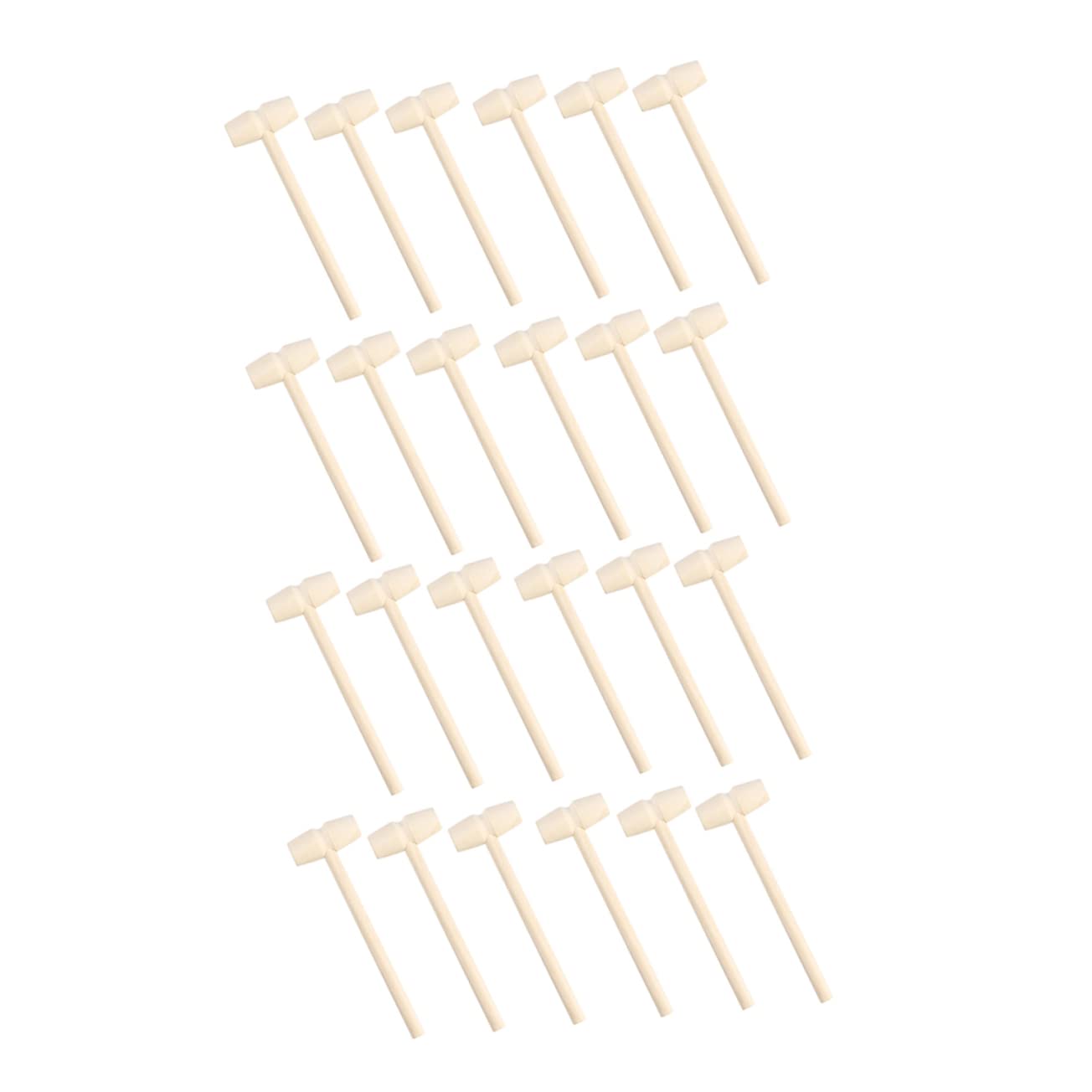 Toddmomy 30Pcs Mini Wooden Hammers for Mallet for Hand Eye Coordination Creative Play Development Safe Pounding for Boys
