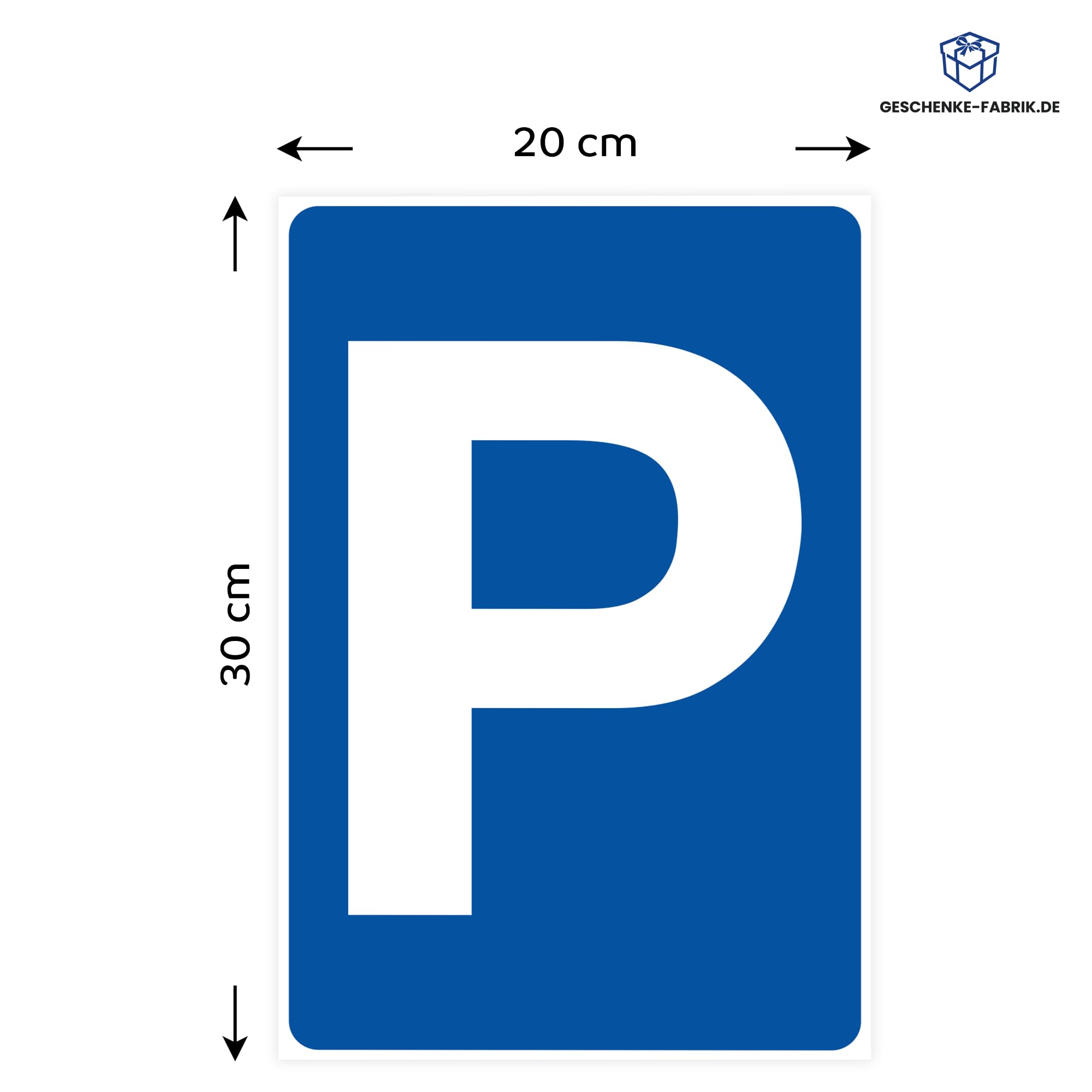 Schild "Parkplatz", Alu-Dibond, 200x300 mm, 8er-Set