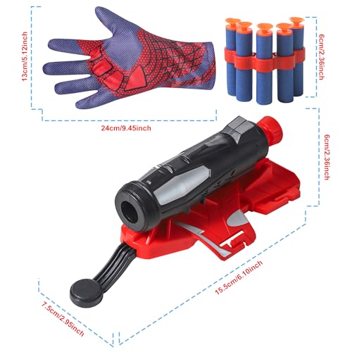 AIUAZA Schießspielzeug, Rollenspielwerfer für Kinder mit Handschuhen, Handgelenkfeuerspielzeug, Anziehspielzeug für Kinder für 6+Jahre