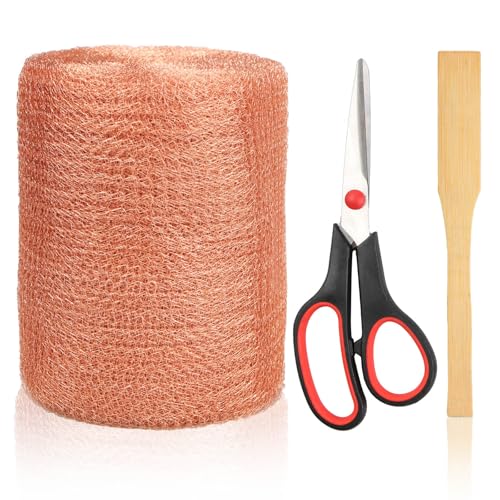 Image of Copper Mesh Rodent Control, 5 in x 50 ft Proof Wire Screen Roll for Mice Rat Rodent, Bat & Snail, DIY Blocker Weep Hole Filler & Wool Mouse Trap