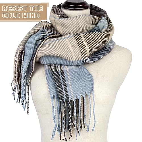 Image of Loritta Winter Scarf for Women, Long Plaid Shawl Wraps Scarves Gifts