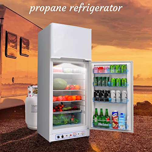 Smeta SCD-275-3 110V/Gas Propane Refrigerator Fridge Up Freezer Propane Fridge Large Storage thumb #5