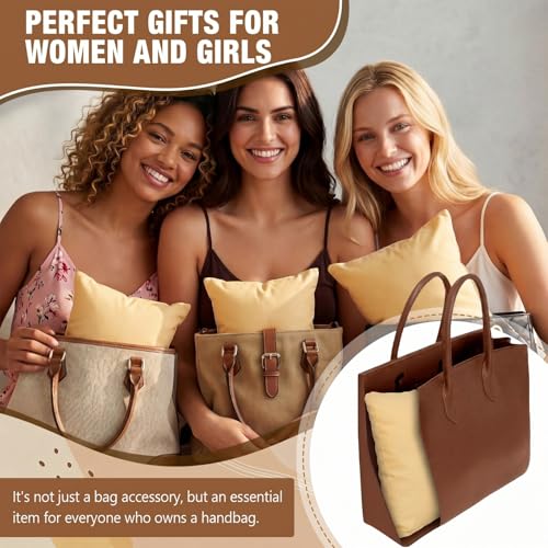 Image of 6 Pcs Purse Insert Pillows Set Fillers to Keep Shape, Six Sizes, Golden