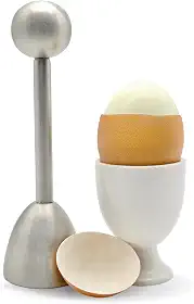 Cortador de casca de ovo ICO Egg Cracker & Topper, aço inoxidável