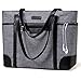 Chase Chic Laptop Handtasche Damen, Wasserdicht Groß Arbeitstasche Damen 15.6 Zoll Laptop Tasche Shopper Tote Bag mit Gepäckband