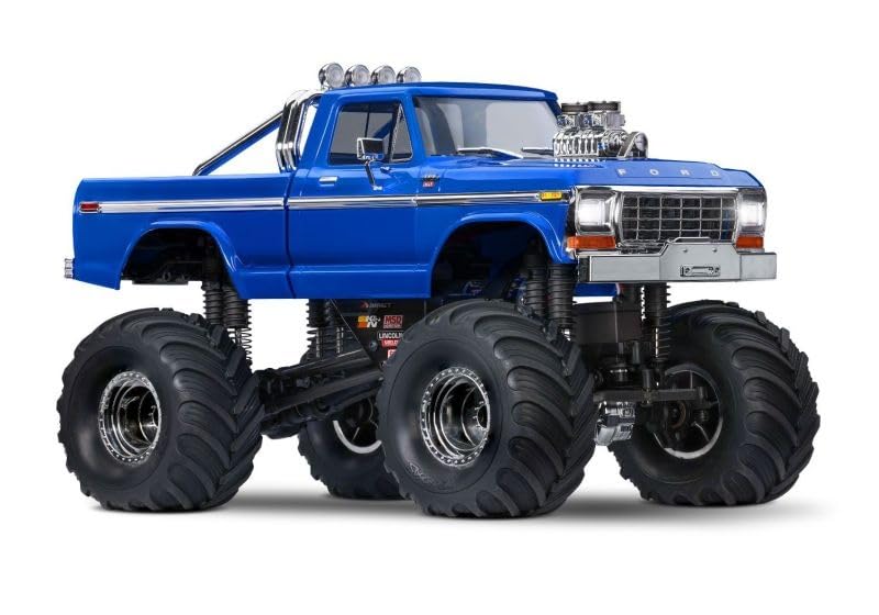 TRAXXAS SLVR TRX-4MT Ford F150 4x4 azul 1/18 MT RTR Brushed con batería y cargador USB