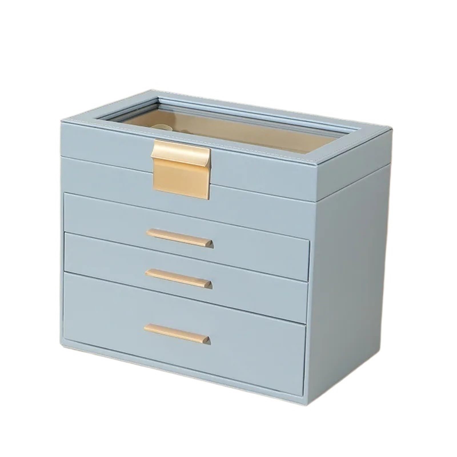 Large Capacity Multi-Layer Drawer Jewelry Box Storage Case For Rings Earrings Necklaces PU Leather Cosmetic Bag para Joyas y Pendientes